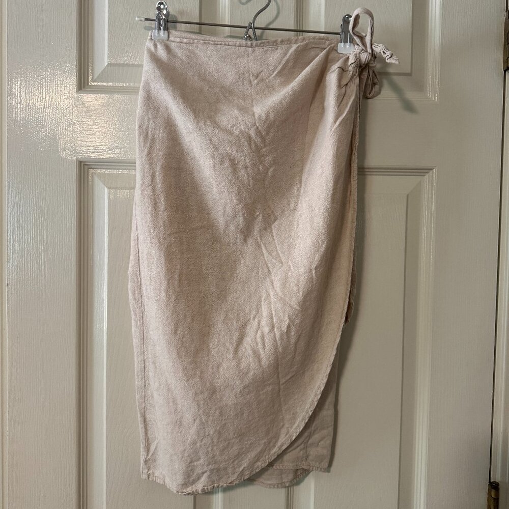 Marine Layer Linen Wrap Skirt - Size Small